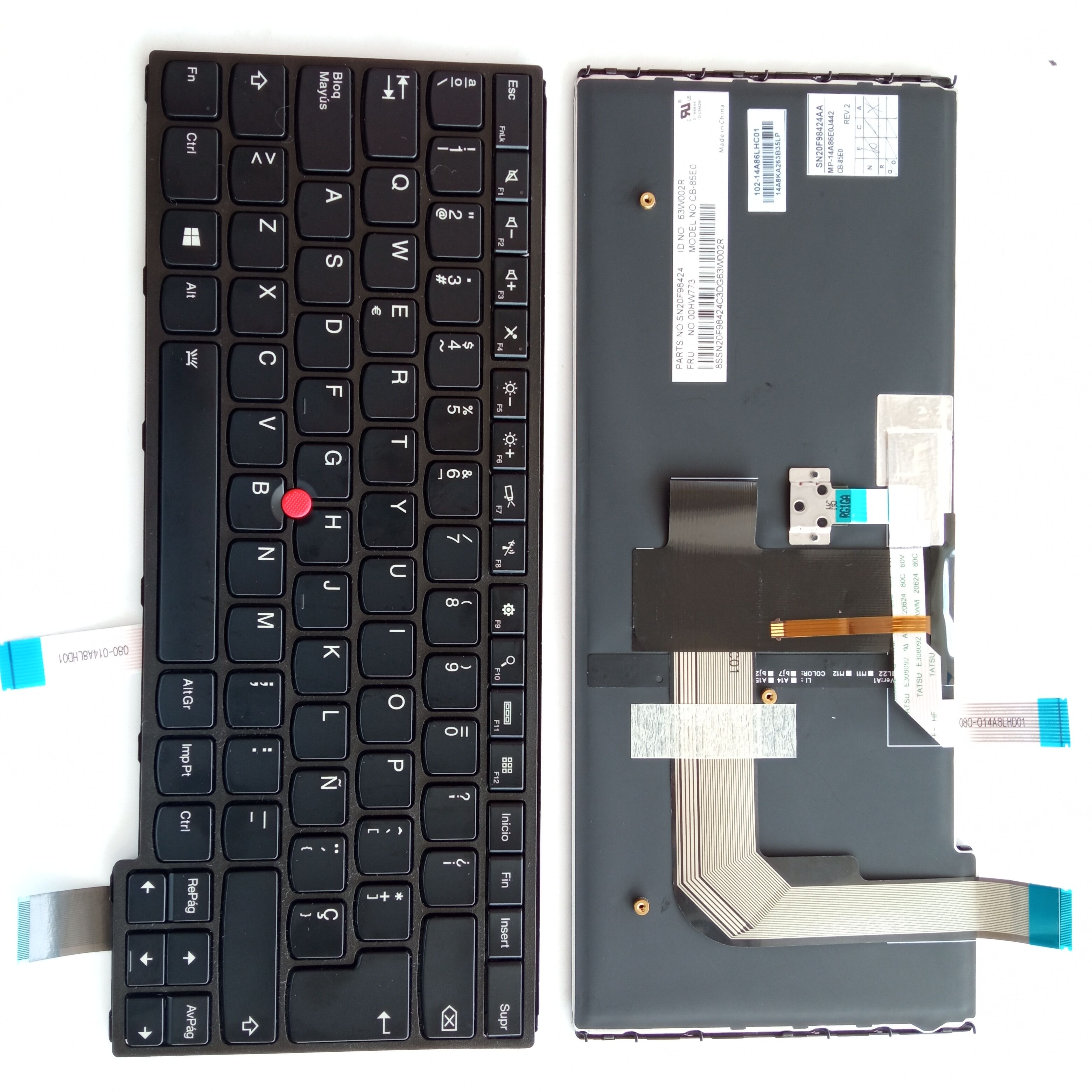 Picture of New Replacement Laptop Keyboard For IBM YOGA14/YOGA460 BLACK FRAME BLACK With Point Backlit Sp Layout